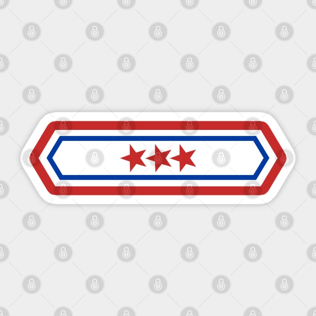 Stars & Stripes 1 Sticker by Center City Threads